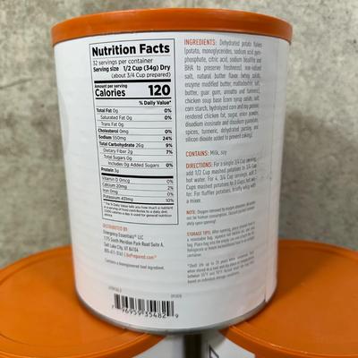 LOT 118B: Prepper Food! Essentials Freeze Dried Mashed Potatoes, Egg Noodles, Diced White Chicken & More