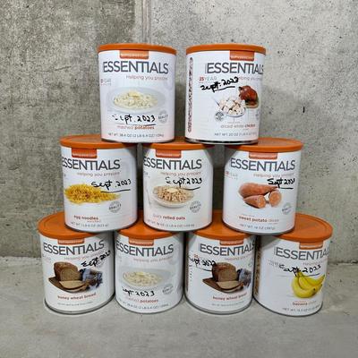 LOT 118B: Prepper Food! Essentials Freeze Dried Mashed Potatoes, Egg Noodles, Diced White Chicken & More