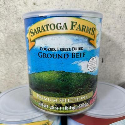 LOT 119B: Prepper Food! Freeze Dried Ground Beef, Mac & Cheese & More