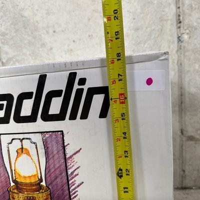 LOT 120B: Aladdin Crystal Lincoln Drape Incandescent Oil Lamp with 14” Shade w/ 4 Gallons Of Candle & Lamp Oil