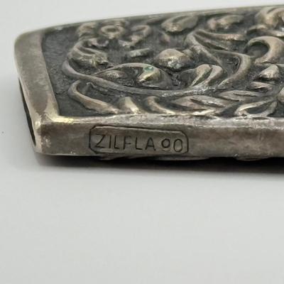 LOT 131J: Vintage Silverplated Dutch Comb Case marked Zilfla90