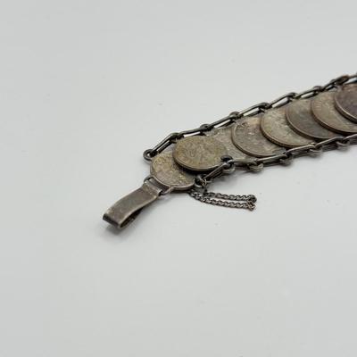 LOT 133J: Vintage International Coin Bracelet