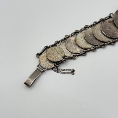 LOT 133J: Vintage International Coin Bracelet