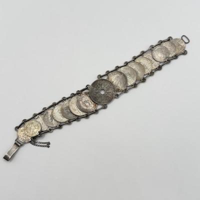 LOT 133J: Vintage International Coin Bracelet