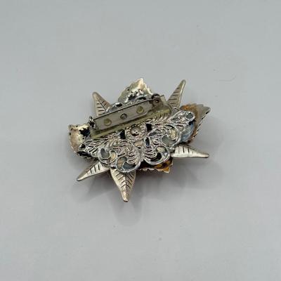 LOT 134J: Hand Made Watch Parts Brooch w/ Collection of Pins & Pendants