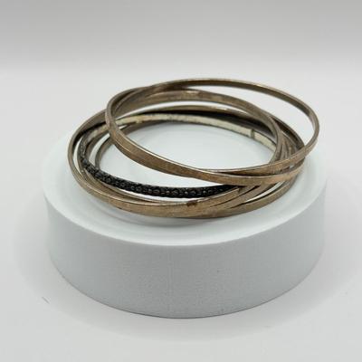 LOT 138J: Vintage Statement Bracelets & Bangles - 2 w/ Safety Chains, Maroc & More