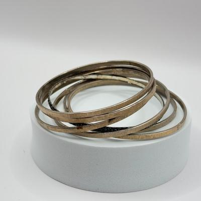 LOT 138J: Vintage Statement Bracelets & Bangles - 2 w/ Safety Chains, Maroc & More