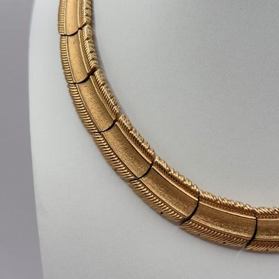 LOT 139J: 7” Trifari Bracelet, 32” Monet Necklace & 14” Trifari Choker