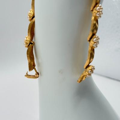 LOT 139J: 7” Trifari Bracelet, 32” Monet Necklace & 14” Trifari Choker