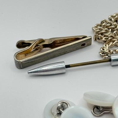 LOT 141J: Vintage Stick Pins, Pocket Knife & More