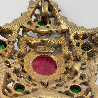 LOT 143J: Vintage Reed & Barton Damascus Earrings/Pendants & Collection of Brooches