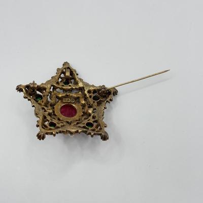 LOT 143J: Vintage Reed & Barton Damascus Earrings/Pendants & Collection of Brooches