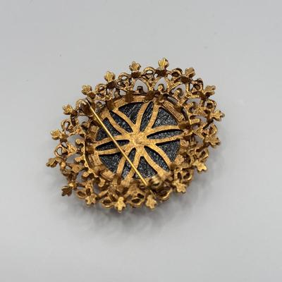 LOT 143J: Vintage Reed & Barton Damascus Earrings/Pendants & Collection of Brooches