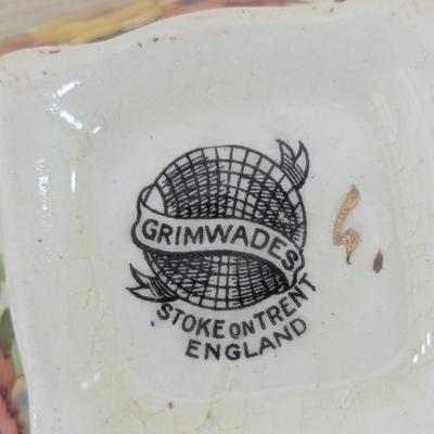 Vintage Royal Winton Grimwades England Floral Sugar & Creamer With Tray (LR)
