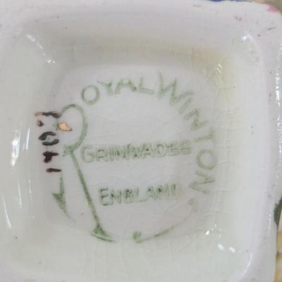 Vintage Royal Winton Grimwades England Floral Sugar & Creamer With Tray (LR)