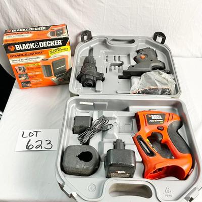 Lot W 623 Black & Decker Firestorm Tool Set with Hard Case, NIB Black & Decker Battery Boost
