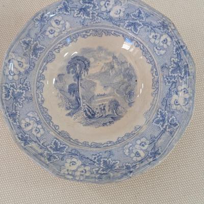 Charles Meigh Tivoli Blue Transferware 5" Plate (LR)