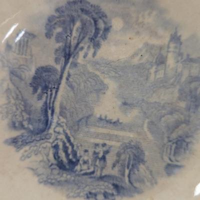 Charles Meigh Tivoli Blue Transferware 5" Plate (LR)