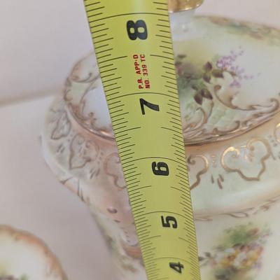 S. F. & Co. England Royal Devon Biscuit Jar & Plate (LR)