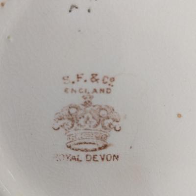 S. F. & Co. England Royal Devon Biscuit Jar & Plate (LR)