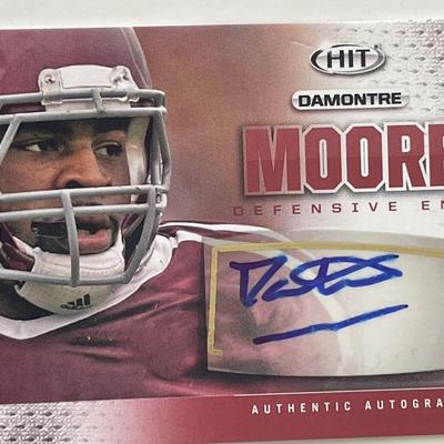 Damontre Moore 2013 Sage Hit #A9 signed trading card