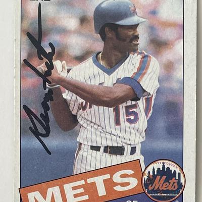 Mets George Foster signed 1985 Topps #170 trading card