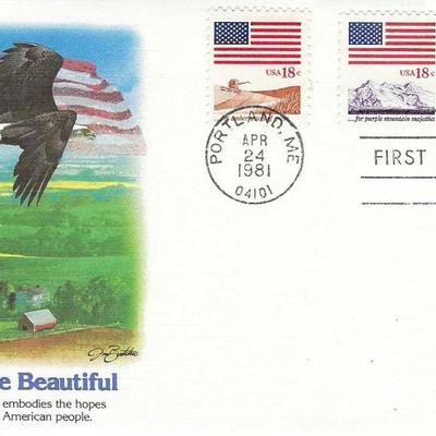 America the Beautiful Eagle FDC