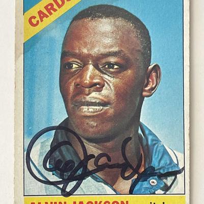 St. Louis Cardinals Alvin Jackson signed 1966 Topps #206 trading card