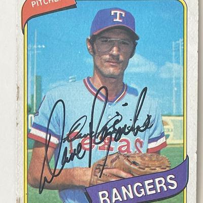Texas Rangers Dave Rajsich signed 1980 Topps trading card
