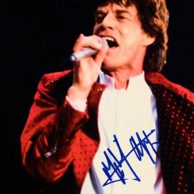 Mick Jagger signed promo photo 
