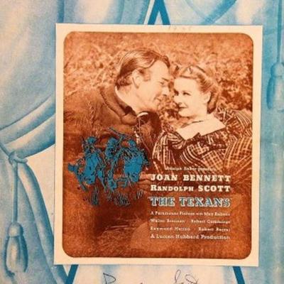 Randolph Scott signed sheet music 