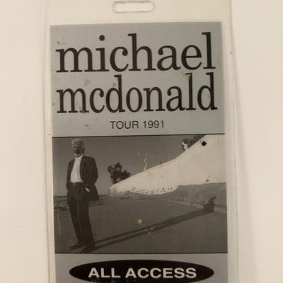 Michael McDonald 1991 Tour Backstage Pass