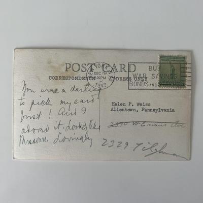 1942 Mary Margaret McBride signed postcard