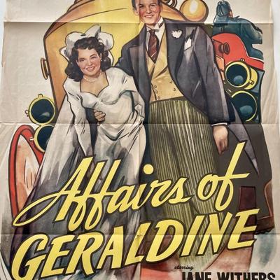 Affairs of Geraldine 1946 vintage movie poster