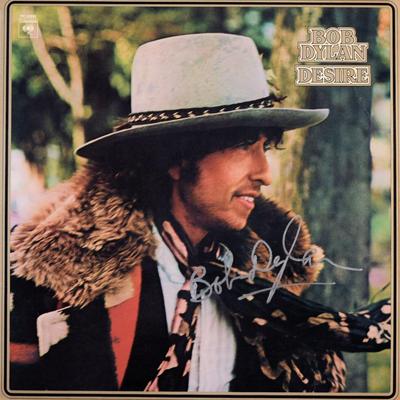 Bob Dylan Desire signed album 