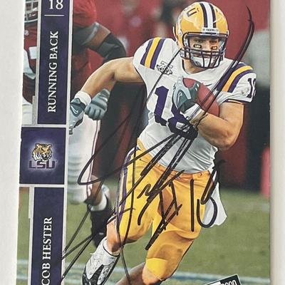 LSU Tigers Jacob Hester 2008 Press Pass # 17 signed trading card 