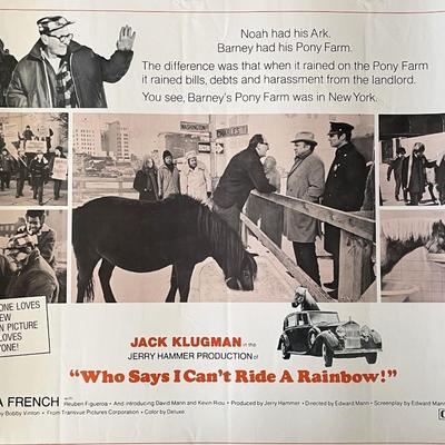 Who Says I Can't Ride a Rainbow! 1971 vintage movie poster