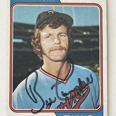 Minnesota Twins Bill Campbell signed 1974 Topps #26 trading card