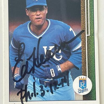 Kansas City Royals Ed Hearn signed  1989 Upper Deck #42 trading card