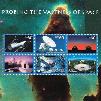 Probing the Vastness of Space stamps collector's sheet