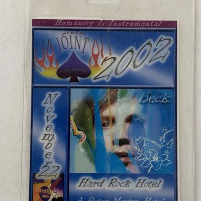 Beck 2002 Hard Rock Vegas Backstage Pass