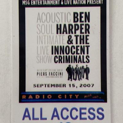 Ben Harper & The Innocent Criminals All Access Pass