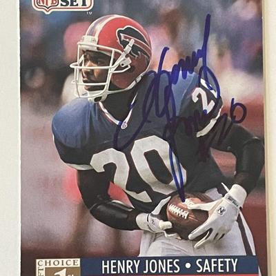Buffalo Bills Henry Jones signed 1991 NFL Pro Set trading card