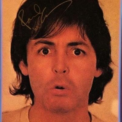 Paul McCartney signed music book