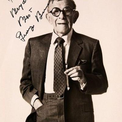 George Burns signed portrait photo 