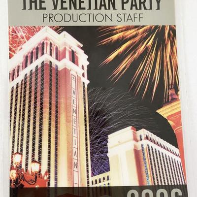 The Venetian NYE 2006 Production Staff Pass