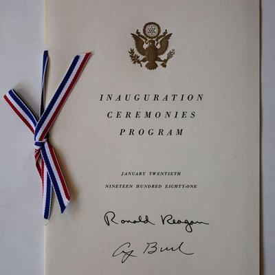 Inauguration Program signed by Ronald Reagan & George Bush.