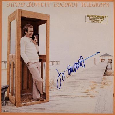 Jimmy Buffett signed Coconut Telegraph album