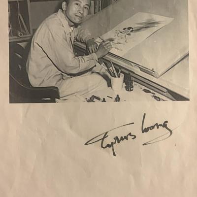 Bambi Artist Tyrus Wong signed photo