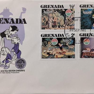 Grenada 1980 Christmas Snow White Commemorative First Day Cover